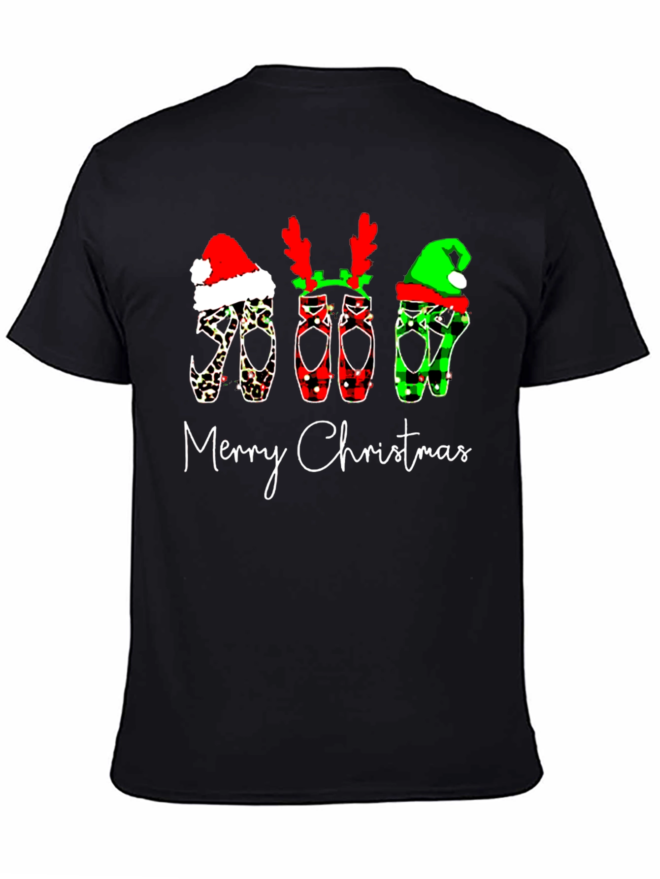 Merry Christmas Ballet Shoes Graphic Tee