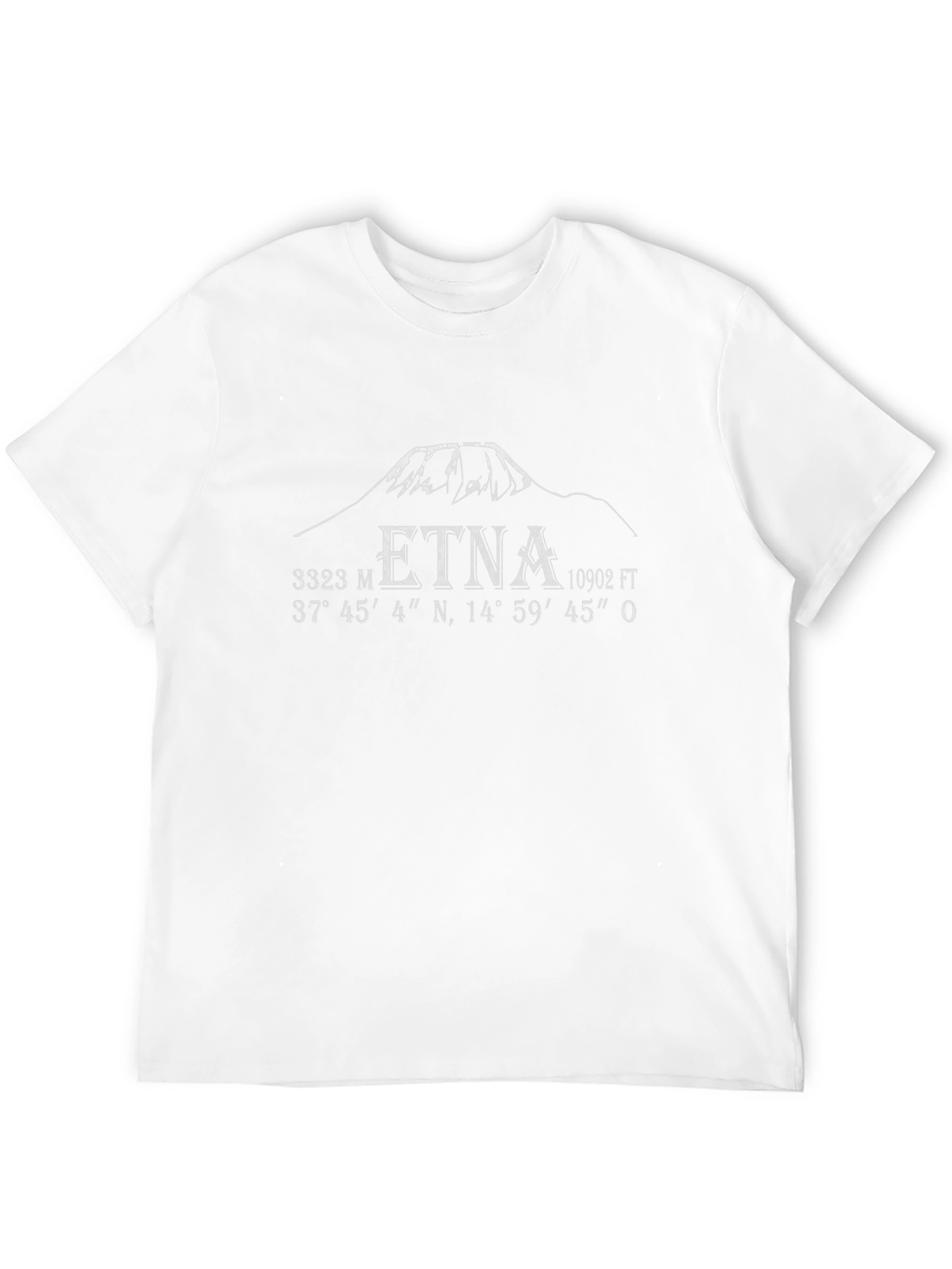 Etna Volcano Graphic Tee - Black Cotton T-Shirt