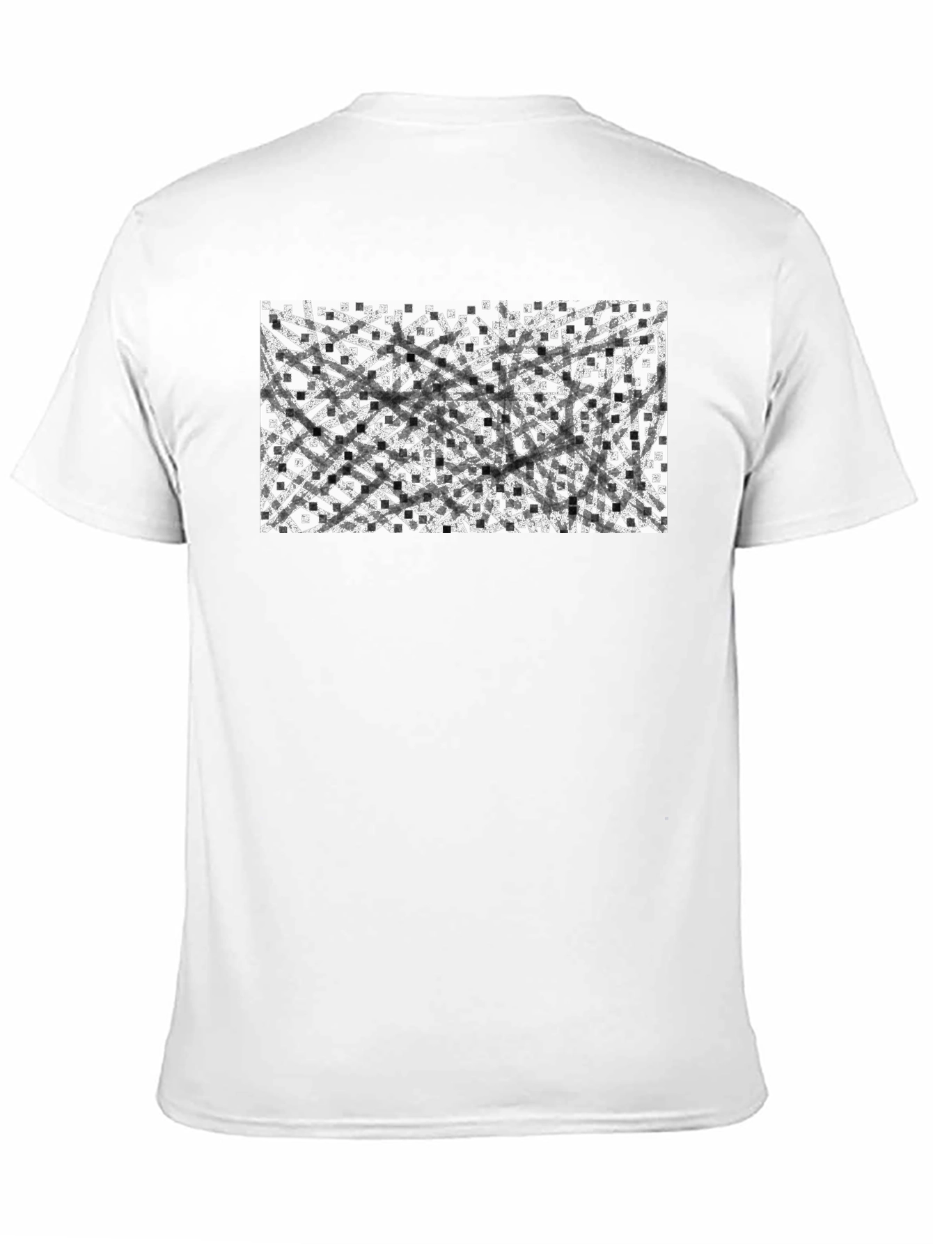 Abstract Geometric Pattern Black T-Shirt