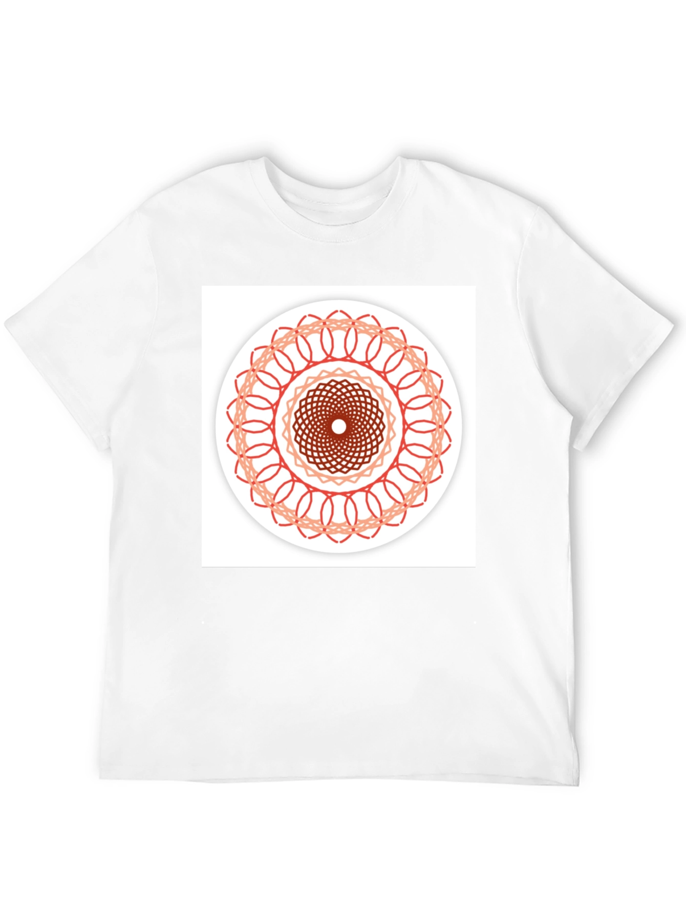 Geometric Mandala Graphic Tee - Stylish Black T-Shirt