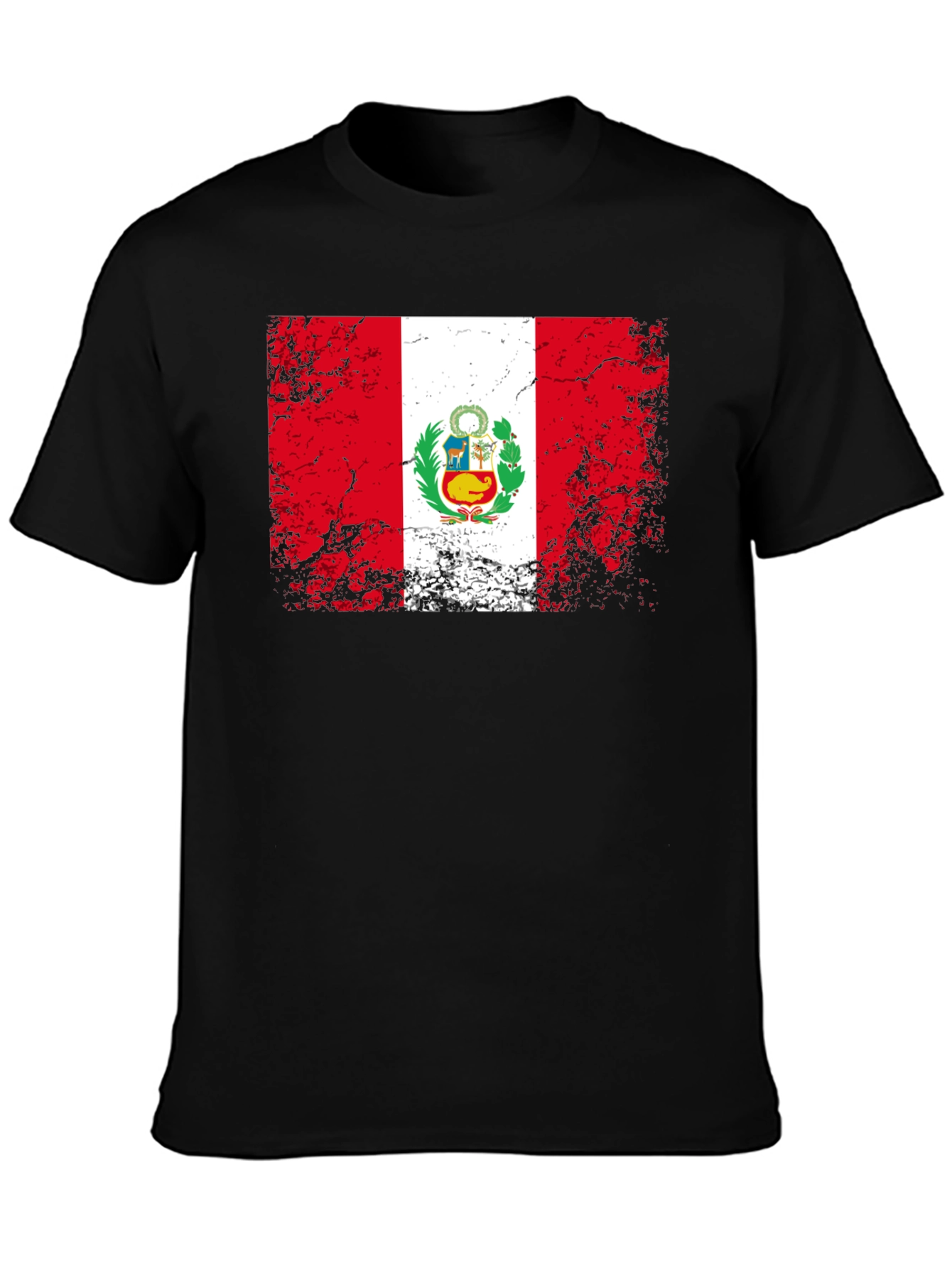 Peru Flag T-Shirt - Distressed Graphic Tee