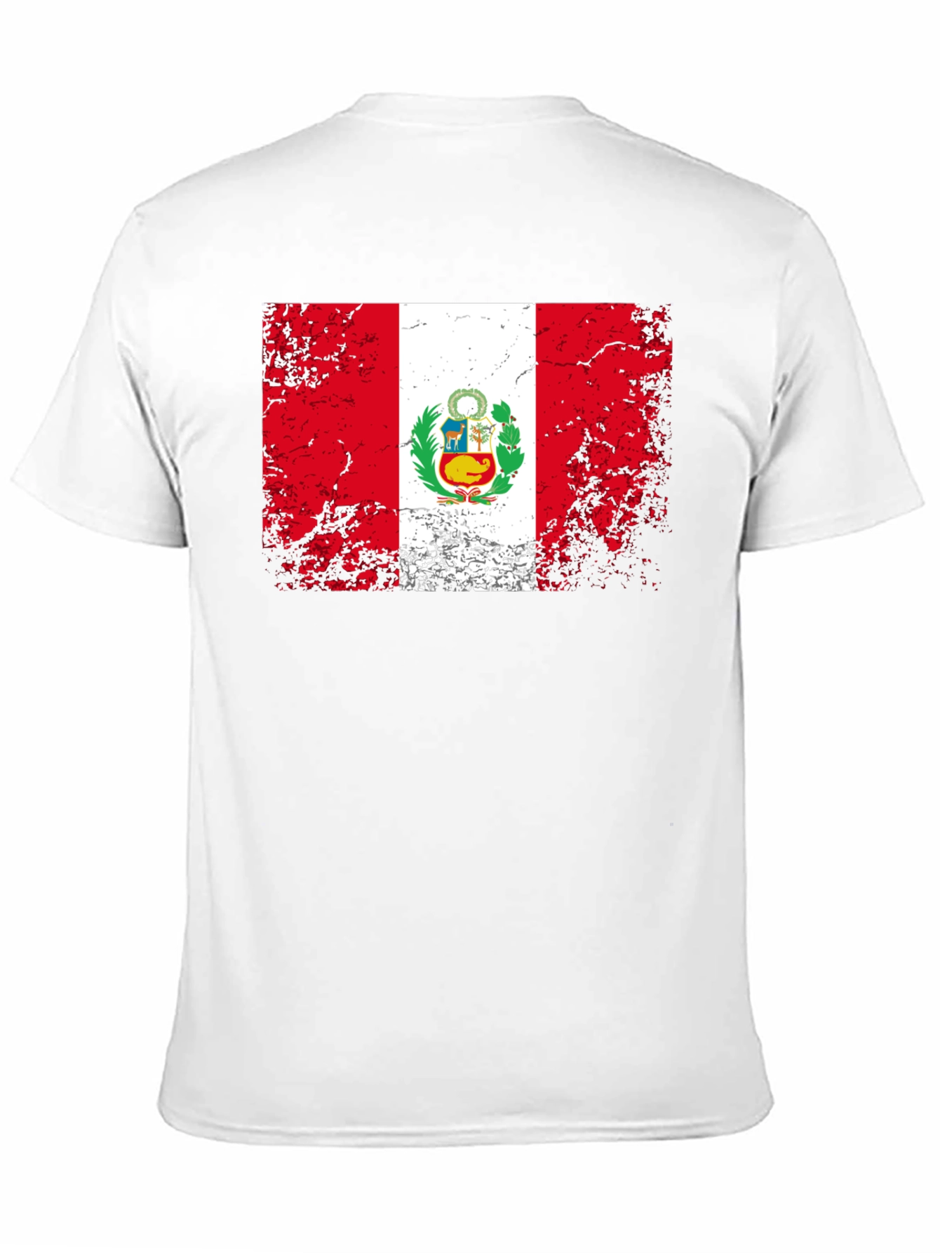Peru Flag T-Shirt - Distressed Graphic Tee