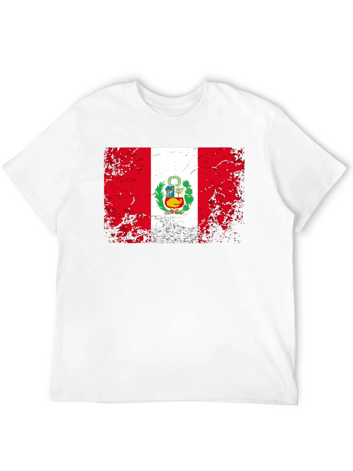 Peru Flag T-Shirt - Distressed Graphic Tee