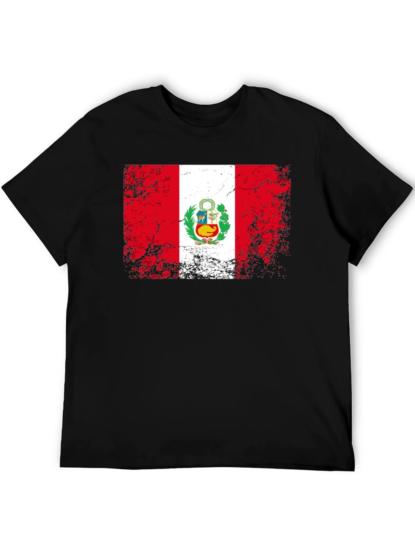 Peru Flag T-Shirt - Distressed Graphic Tee