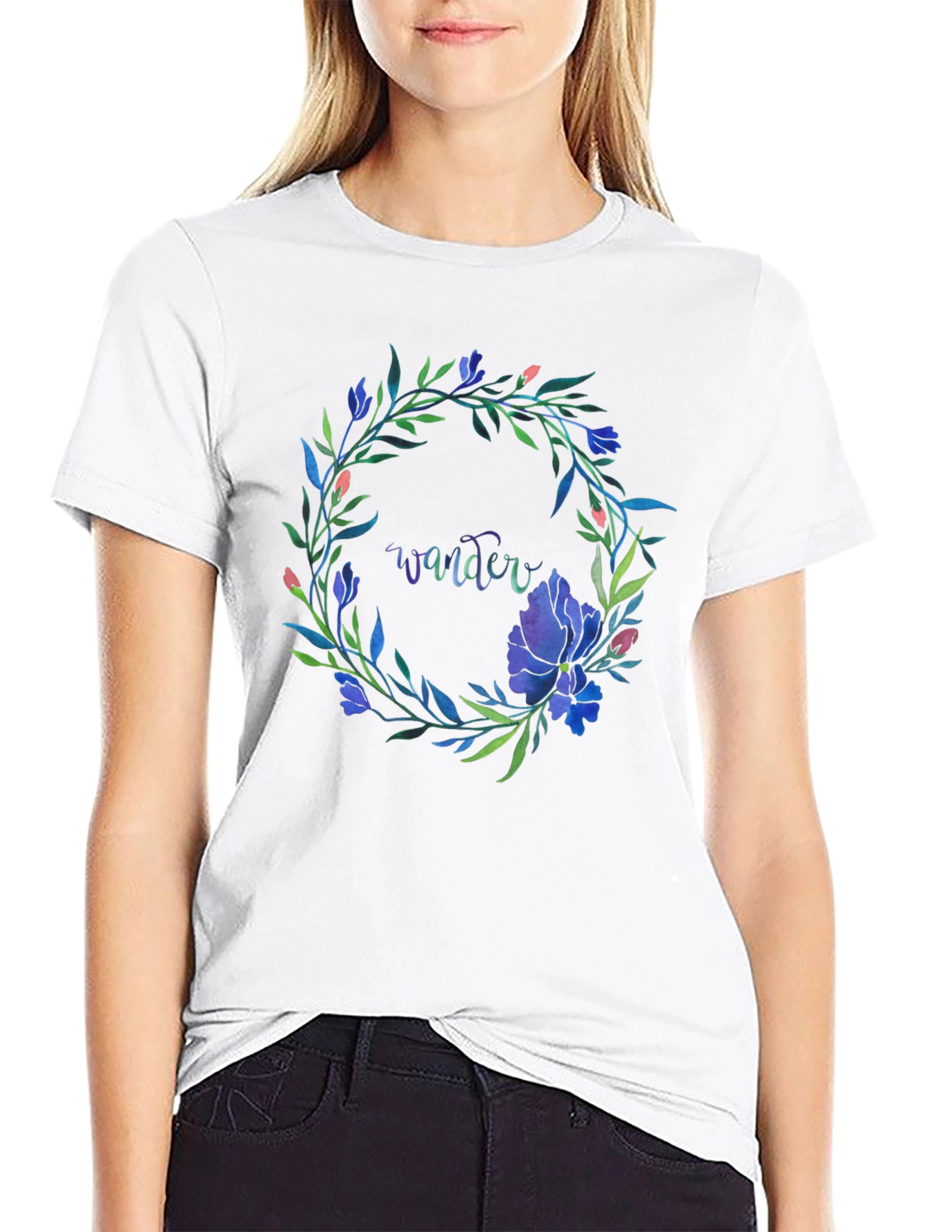Wander Floral Wreath Graphic Tee
