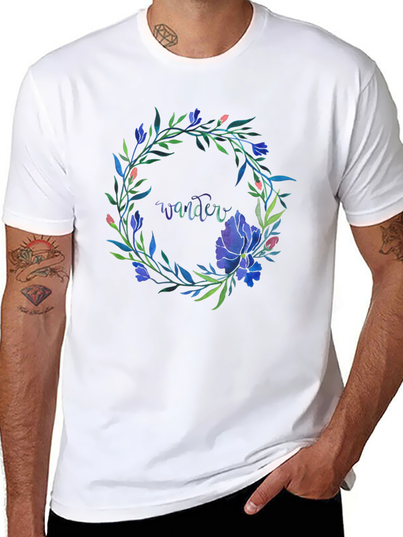 Wander Floral Wreath Graphic Tee