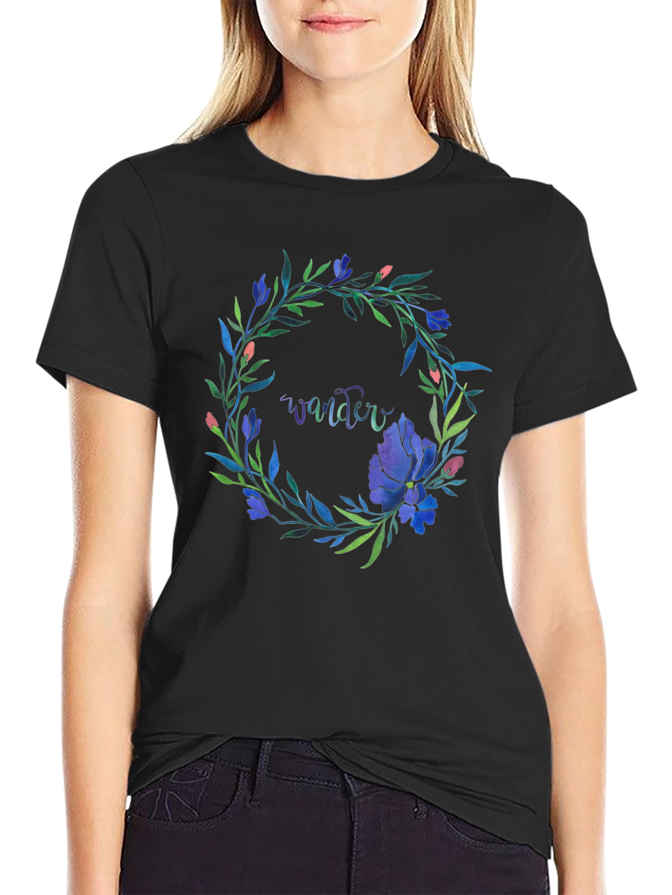 Wander Floral Wreath Graphic Tee