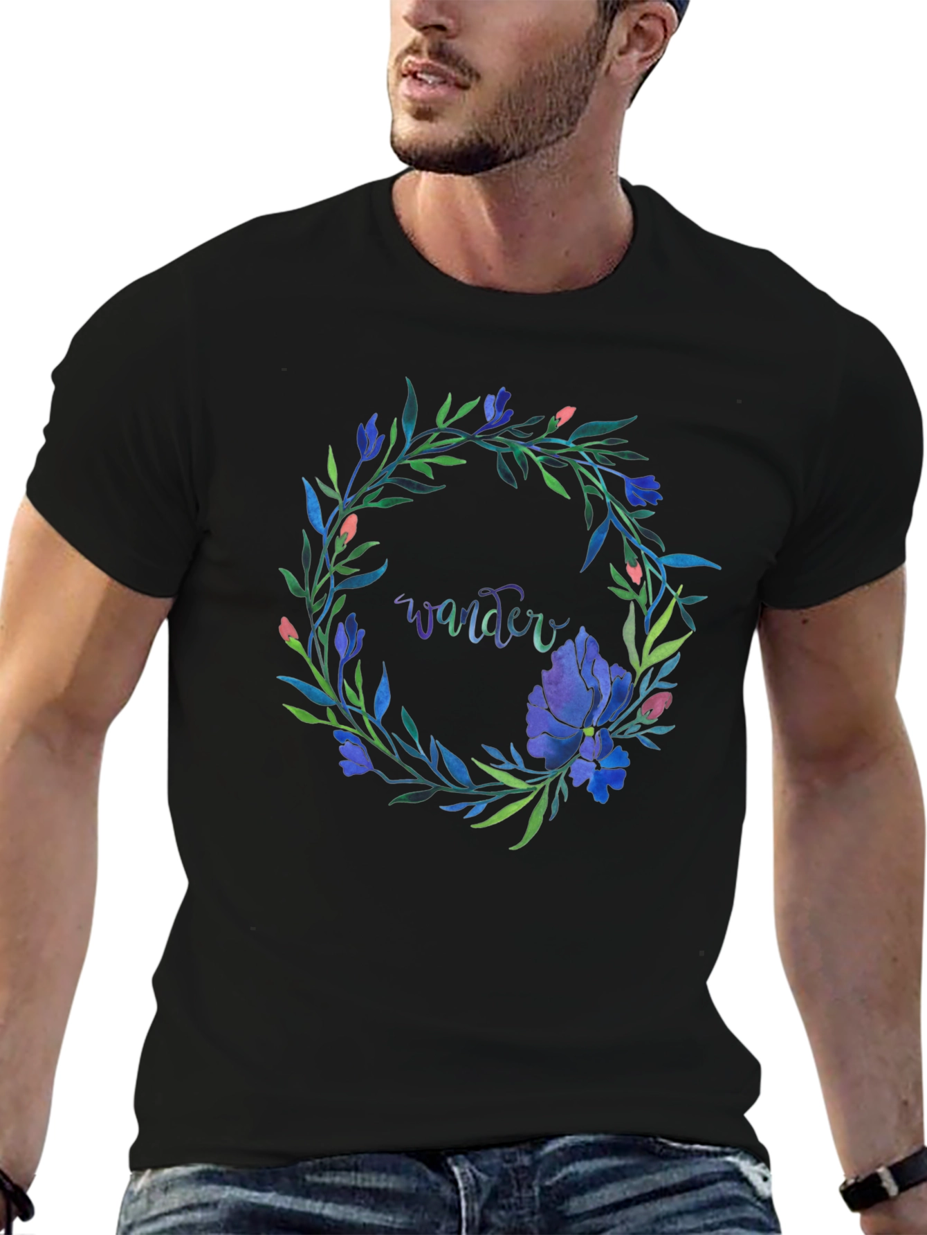 Wander Floral Wreath Graphic Tee