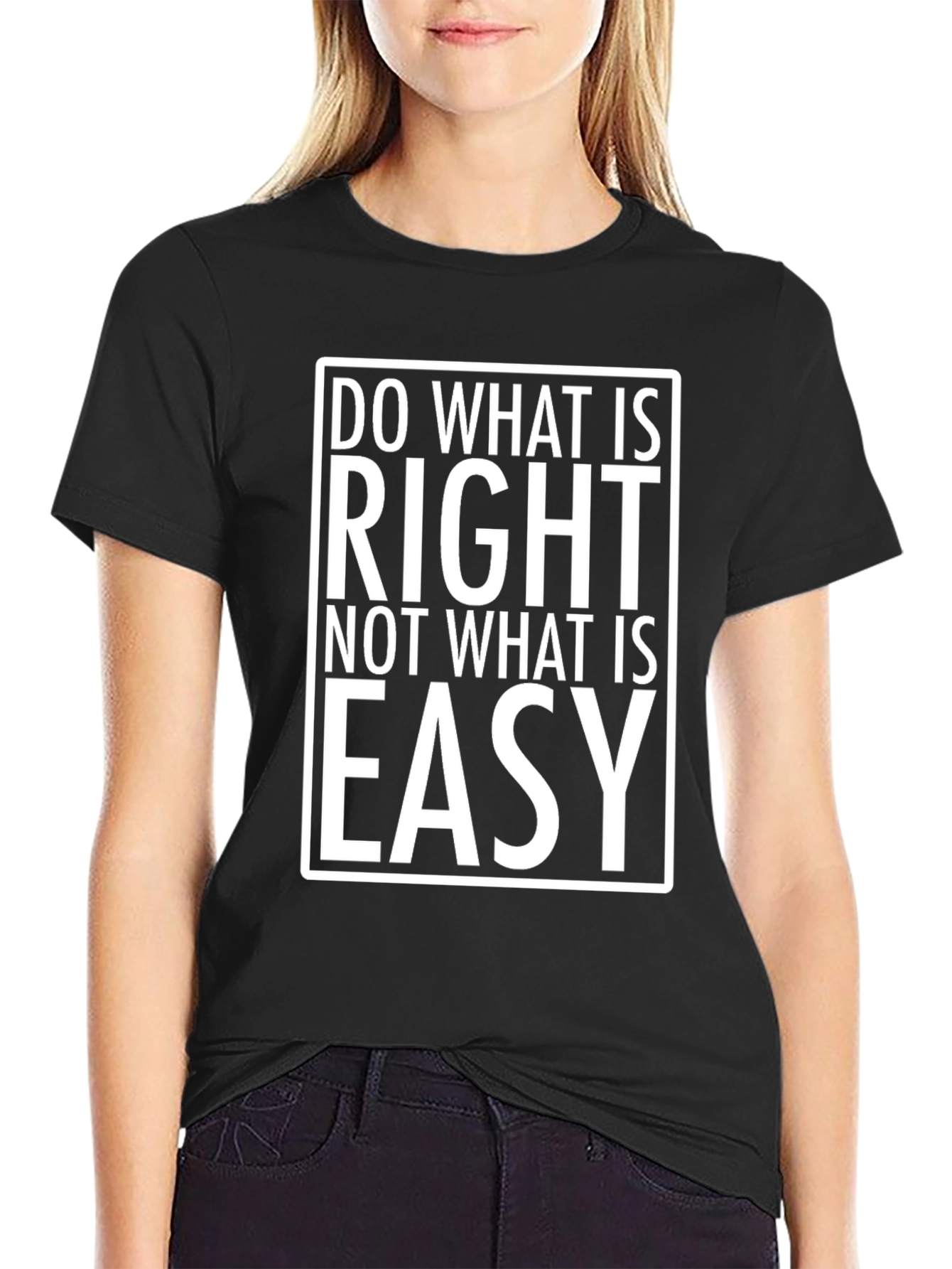 Do What is Right Black Graphic Tee