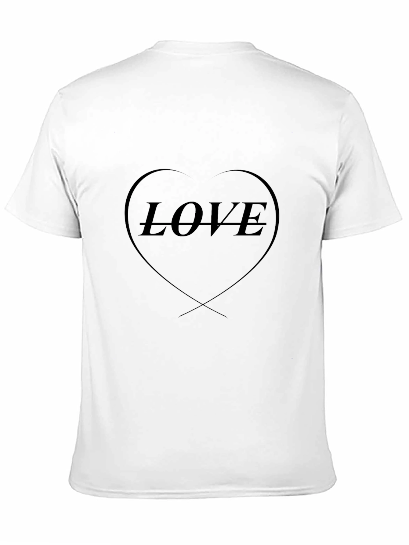 Love Heart Graphic T-Shirt - Black