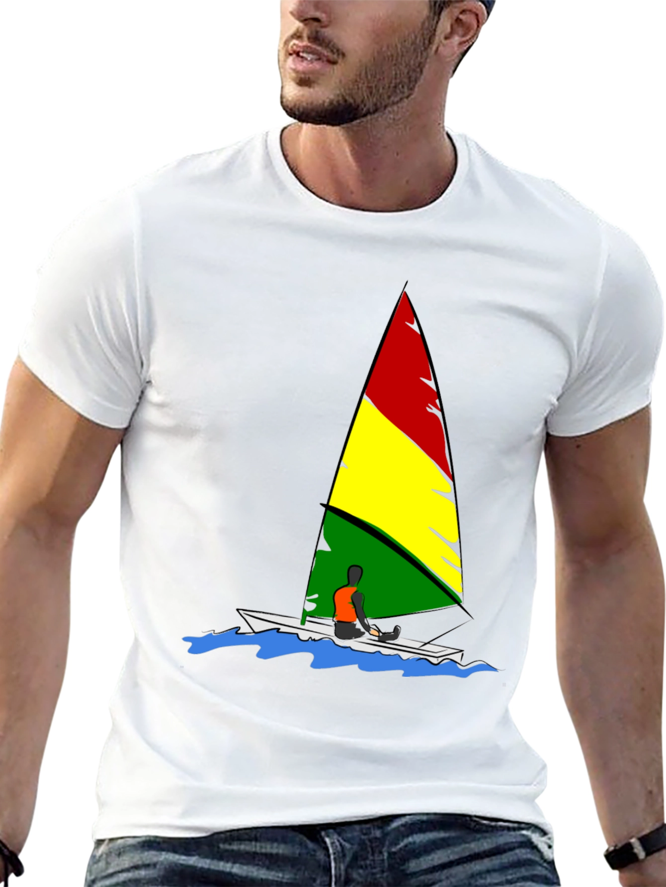 Rasta Sailboat Graphic Tee - Reggae Inspired Design