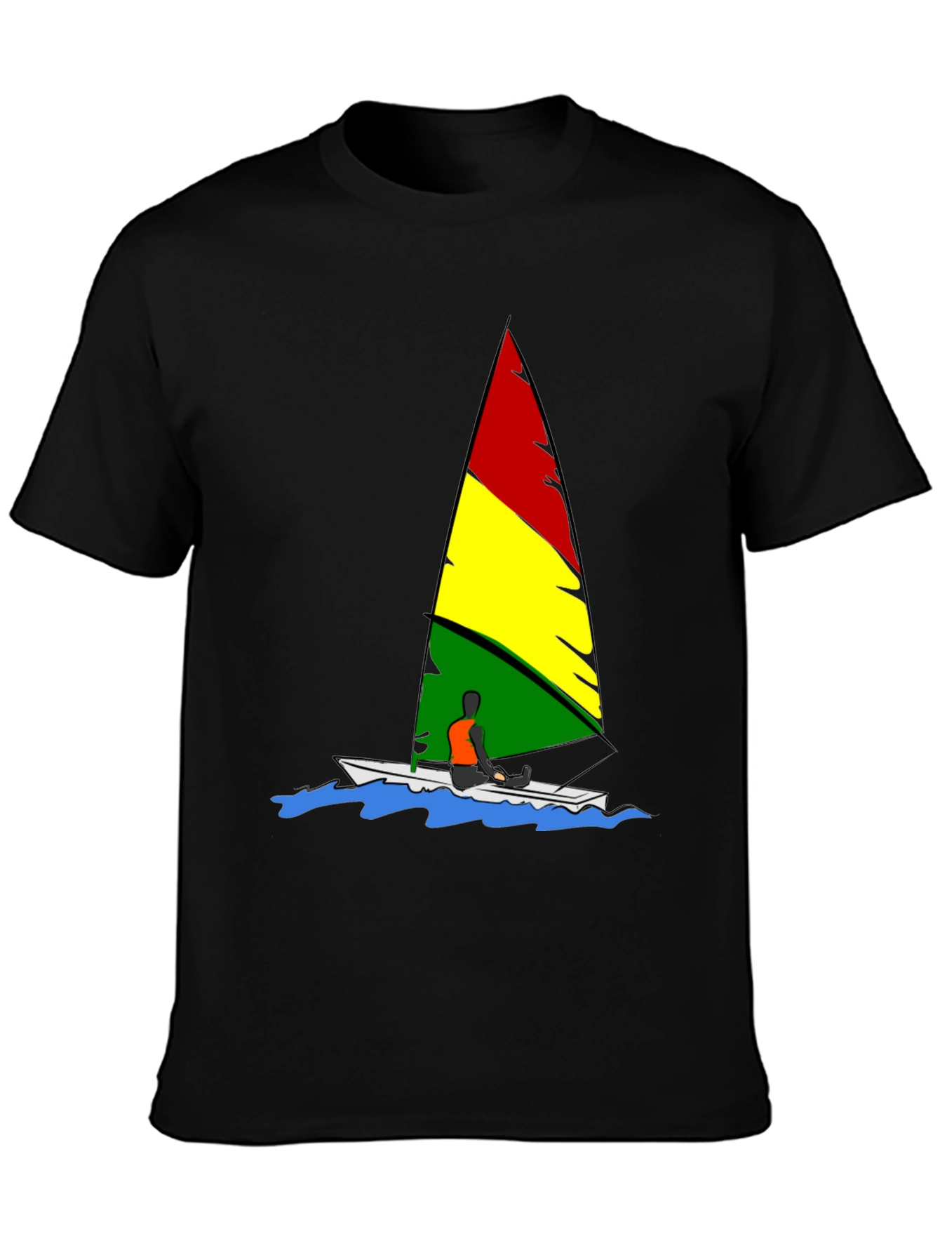Rasta Sailboat Graphic Tee - Reggae Inspired Design