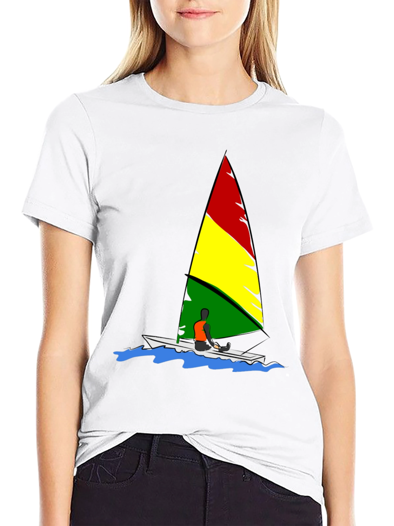 Rasta Sailboat Graphic Tee - Reggae Inspired Design