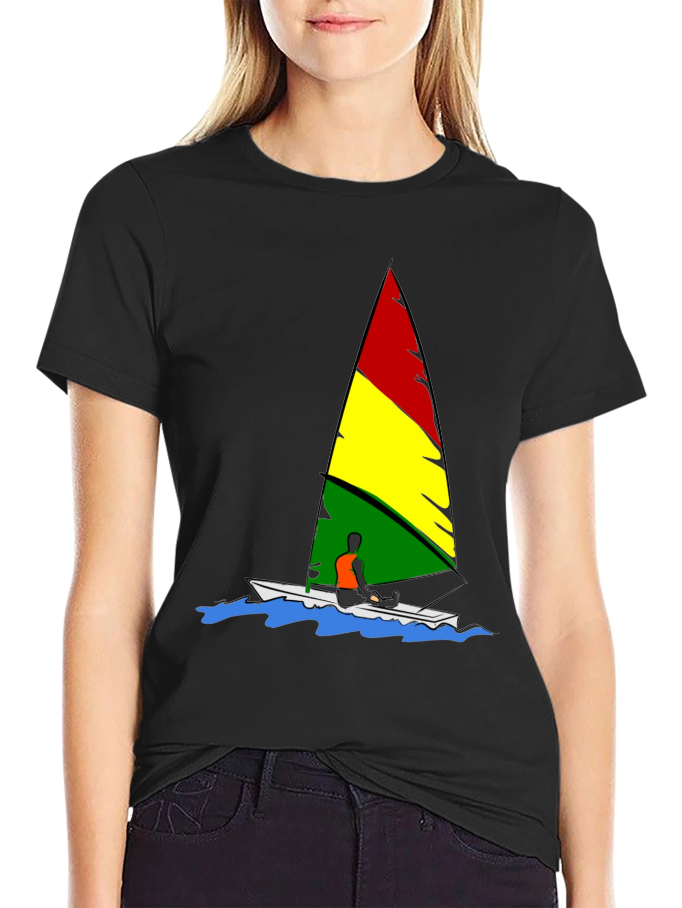 Rasta Sailboat Graphic Tee - Reggae Inspired Design