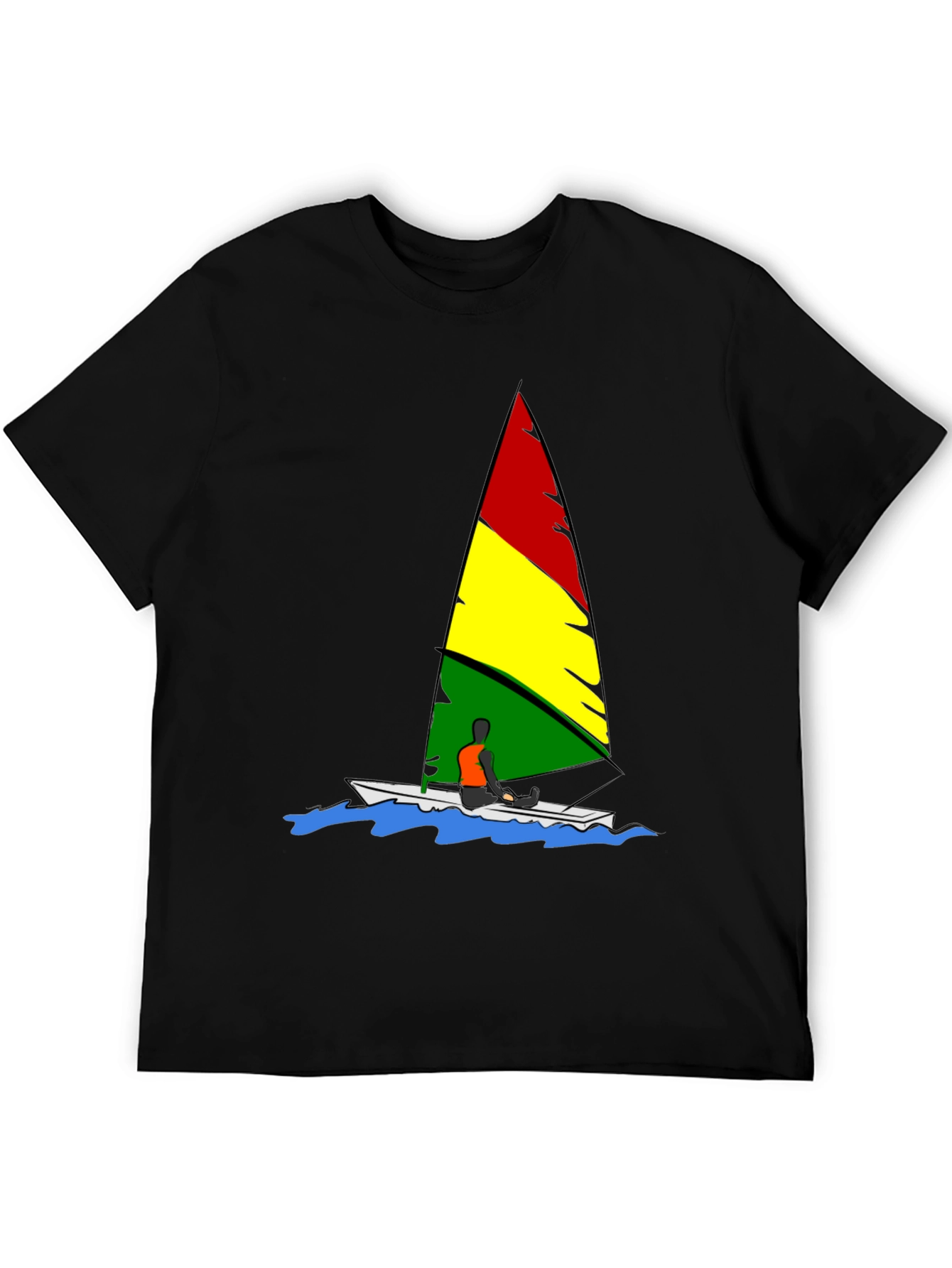 Rasta Sailboat Graphic Tee - Reggae Inspired Design