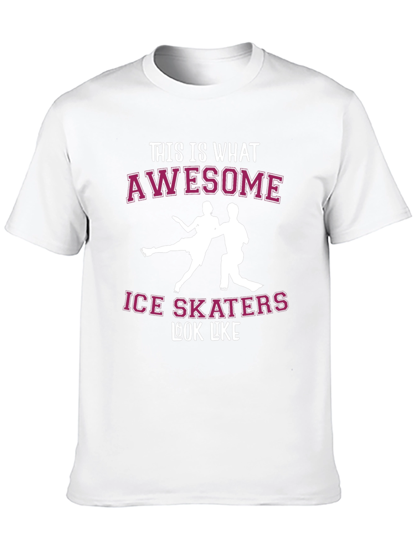 Awesome Ice Skaters Graphic Tee - Black Cotton T-Shirt