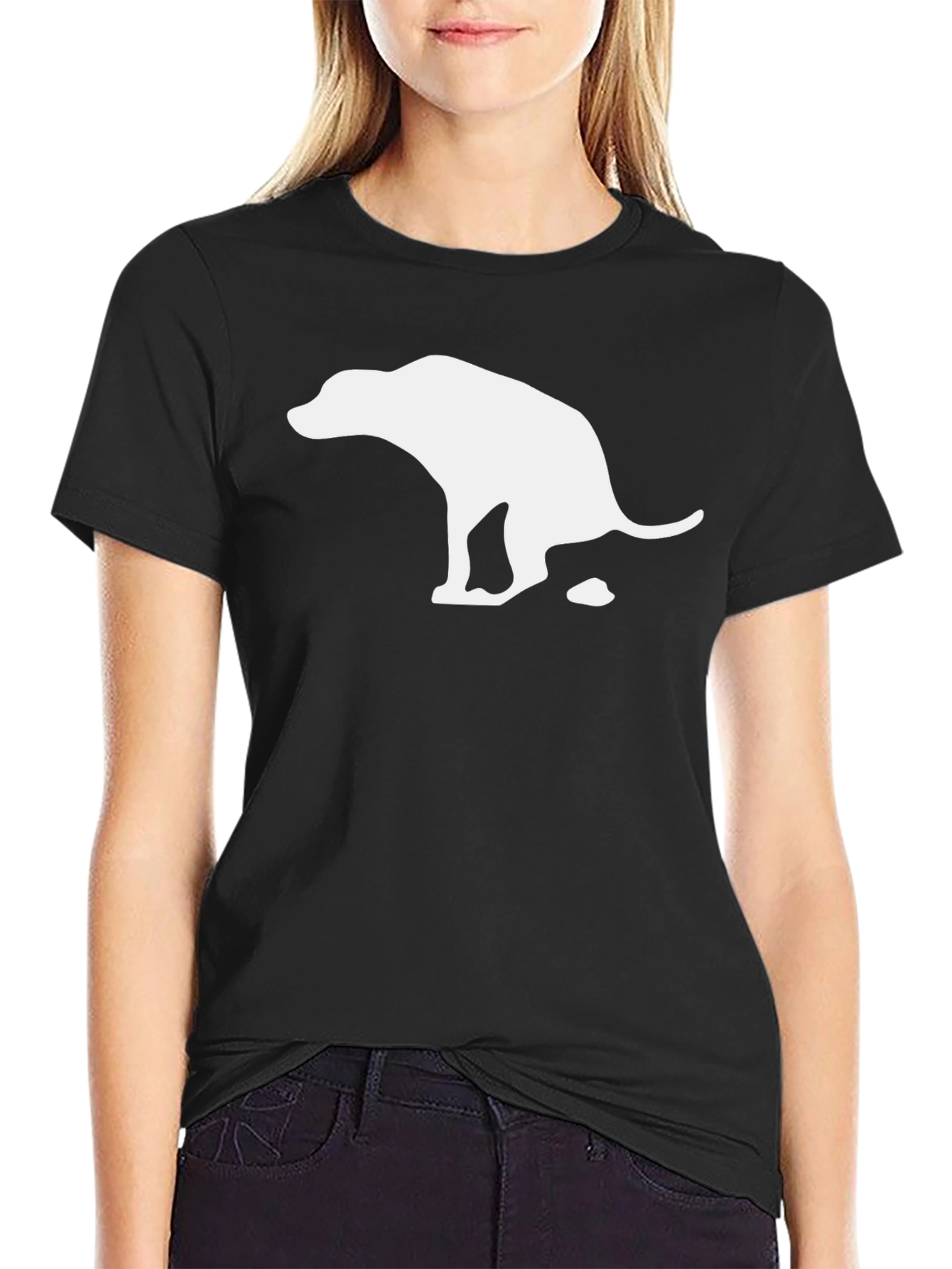 Funny Dog Poop T-Shirt - Black Cotton Tee