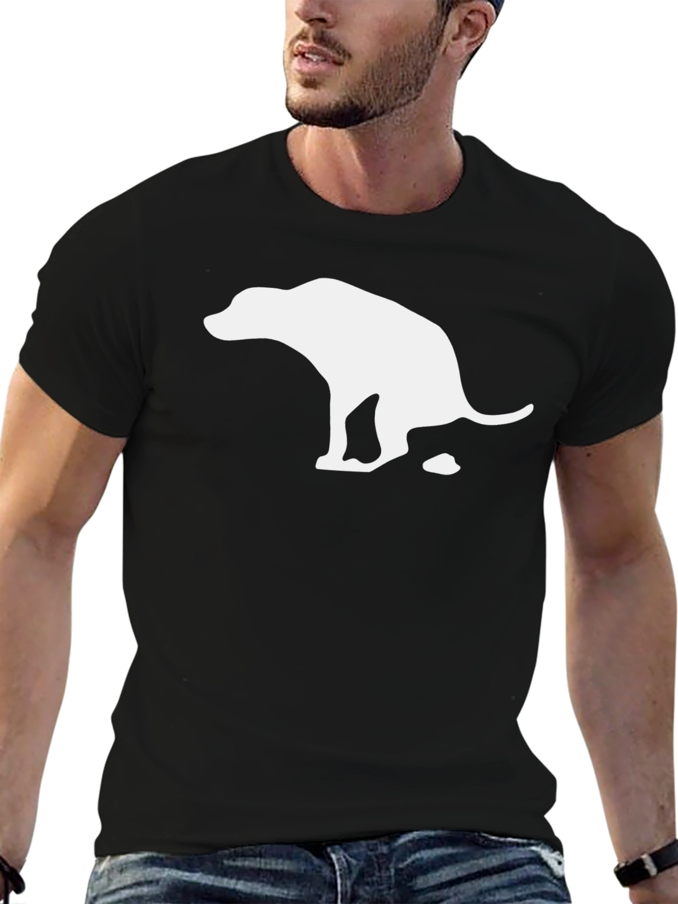 Funny Dog Poop T-Shirt - Black Cotton Tee