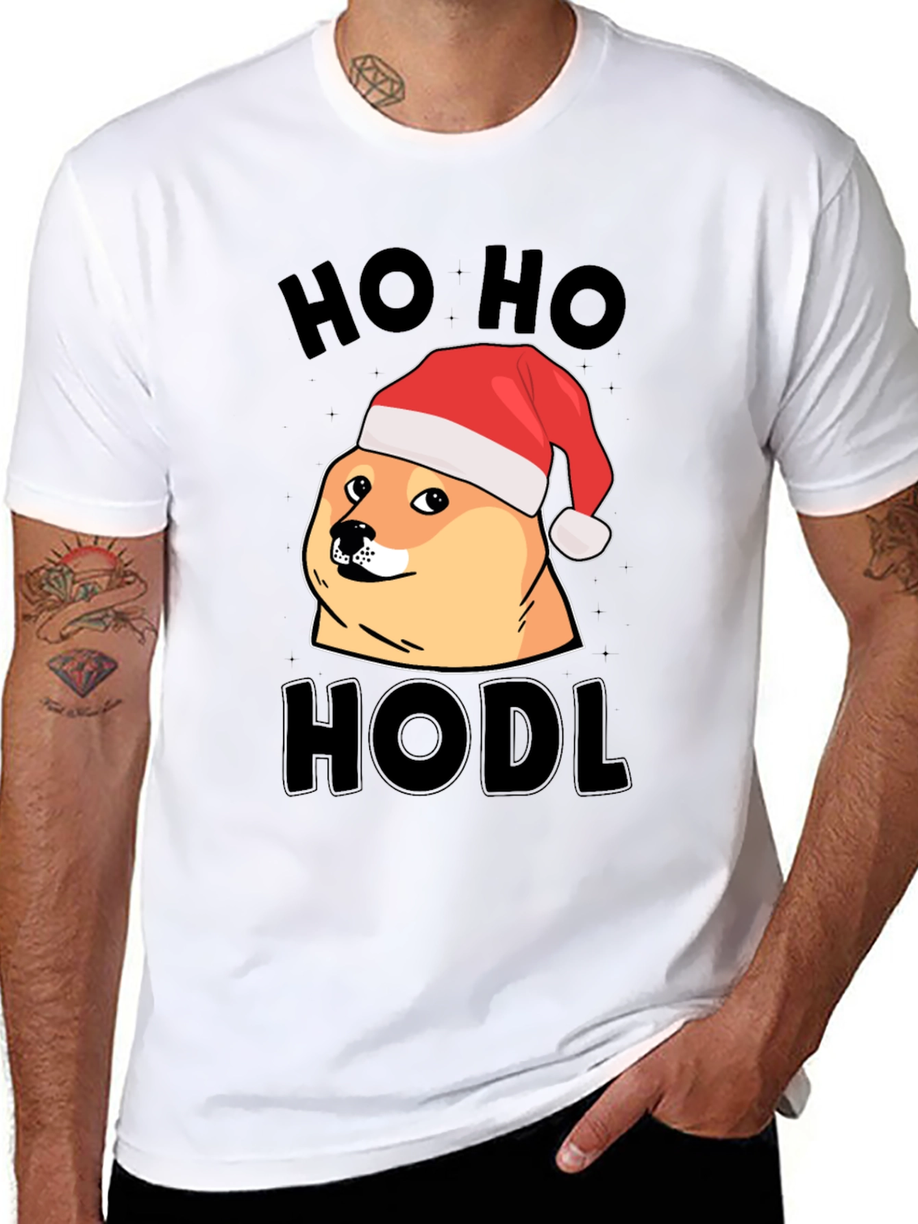 Ho Ho Hodl Doge Christmas T-Shirt