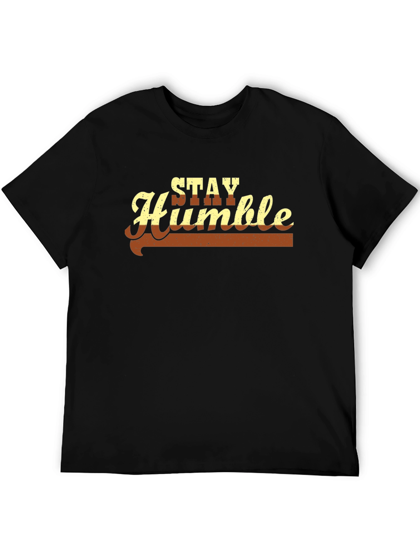 Stay Humble Graphic Tee - Soft Black Cotton Blend