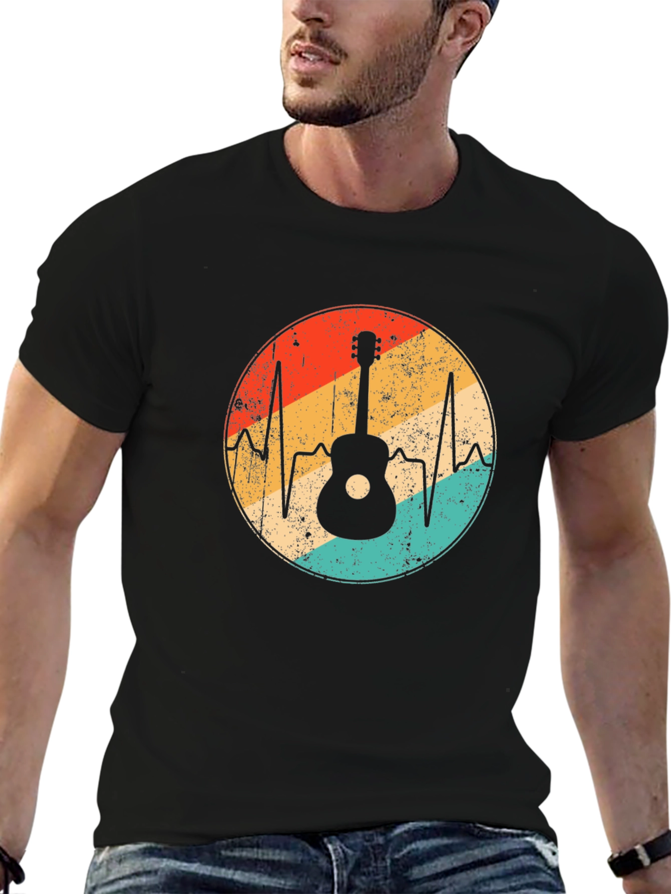 Guitar Heartbeat Graphic Tee