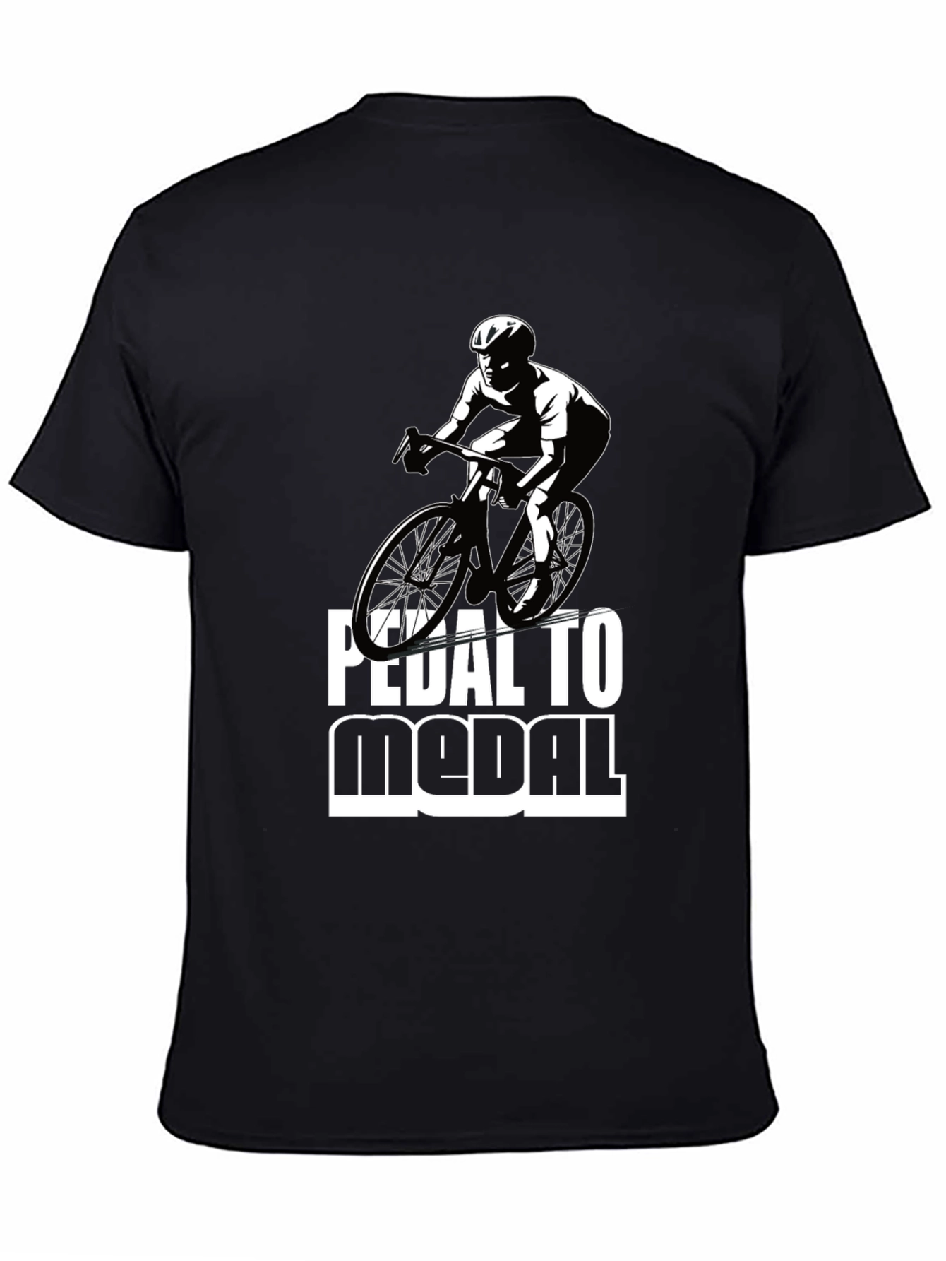 Pedal to Medal Cycling T-Shirt - Black