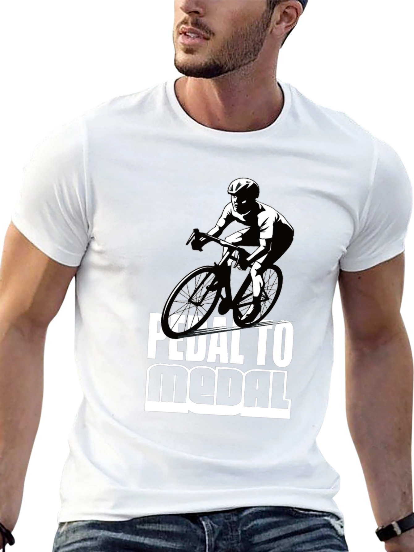Pedal to Medal Cycling T-Shirt - Black