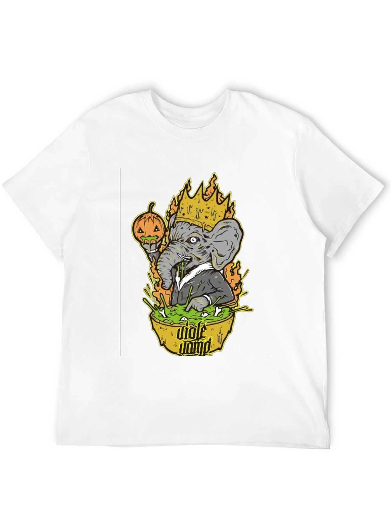 King Elephant Halloween T-Shirt - Mole Dump Graphic Tee