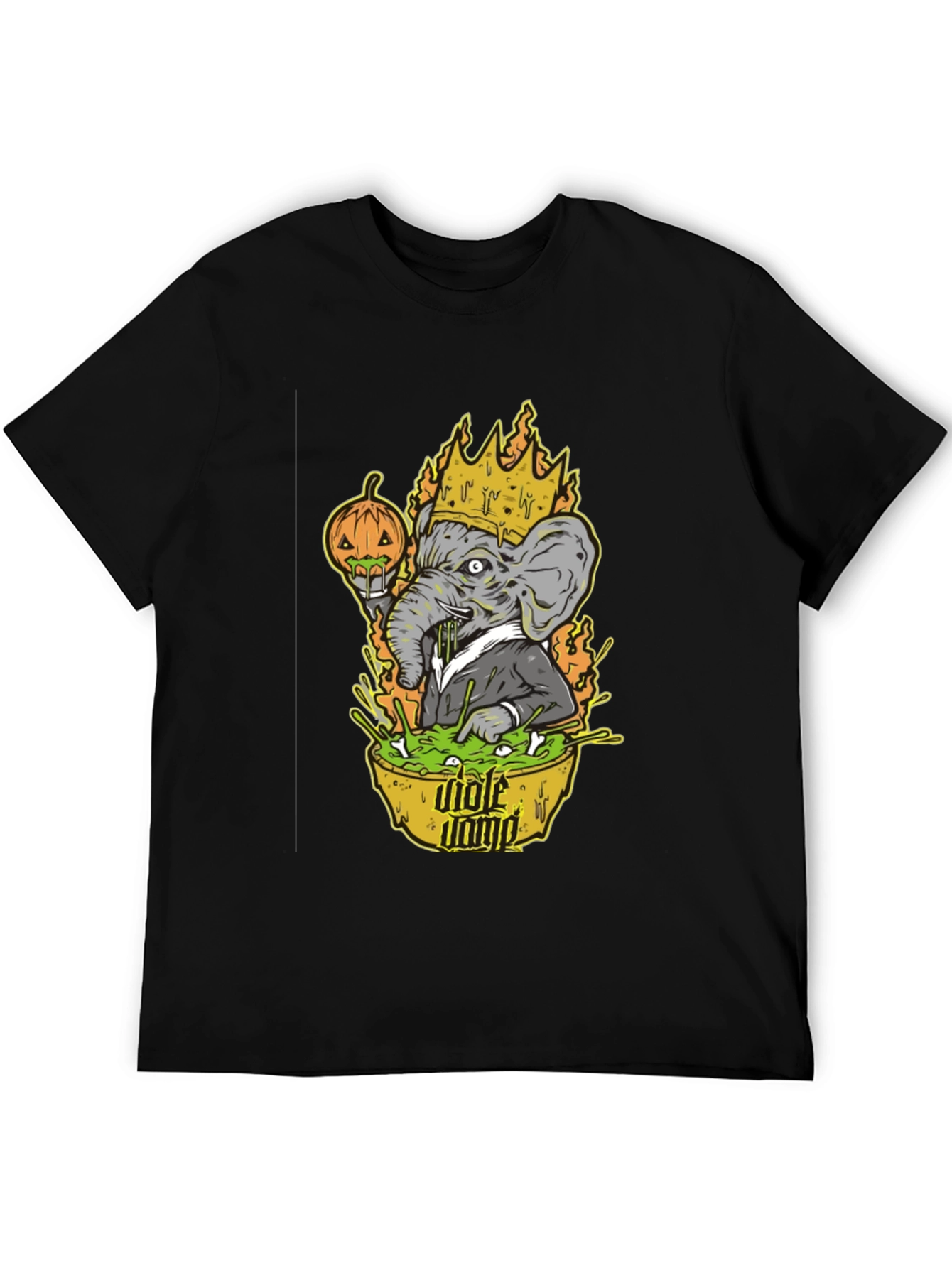 King Elephant Halloween T-Shirt - Mole Dump Graphic Tee