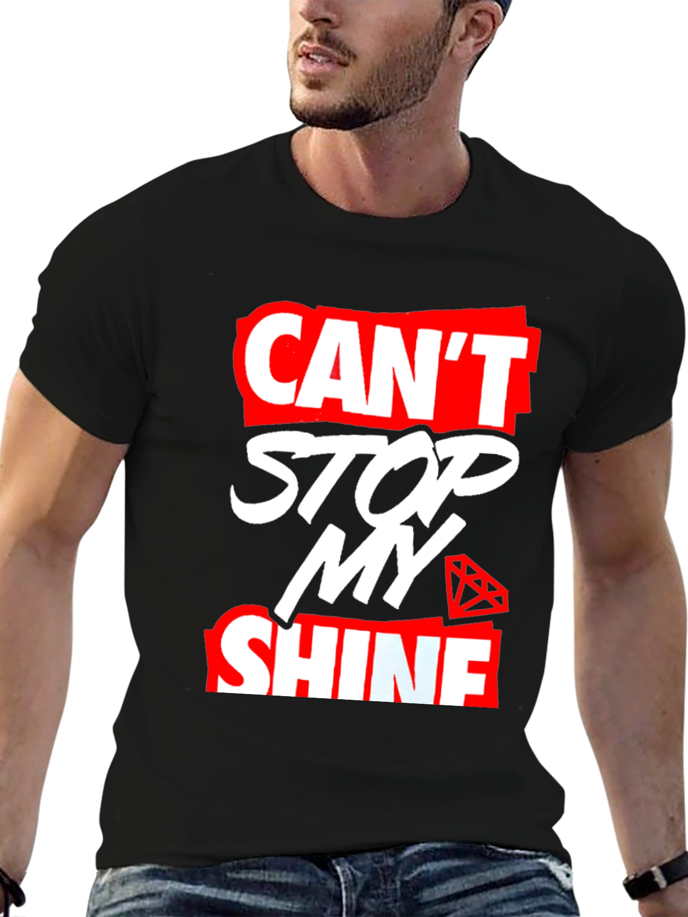 Cant Stop My Shine Graphic Tee - Trendy Style