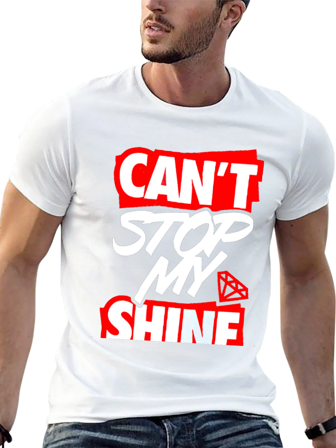 Cant Stop My Shine Graphic Tee - Trendy Style