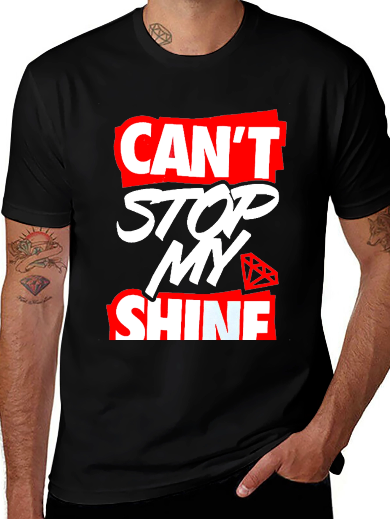 Cant Stop My Shine Graphic Tee - Trendy Style