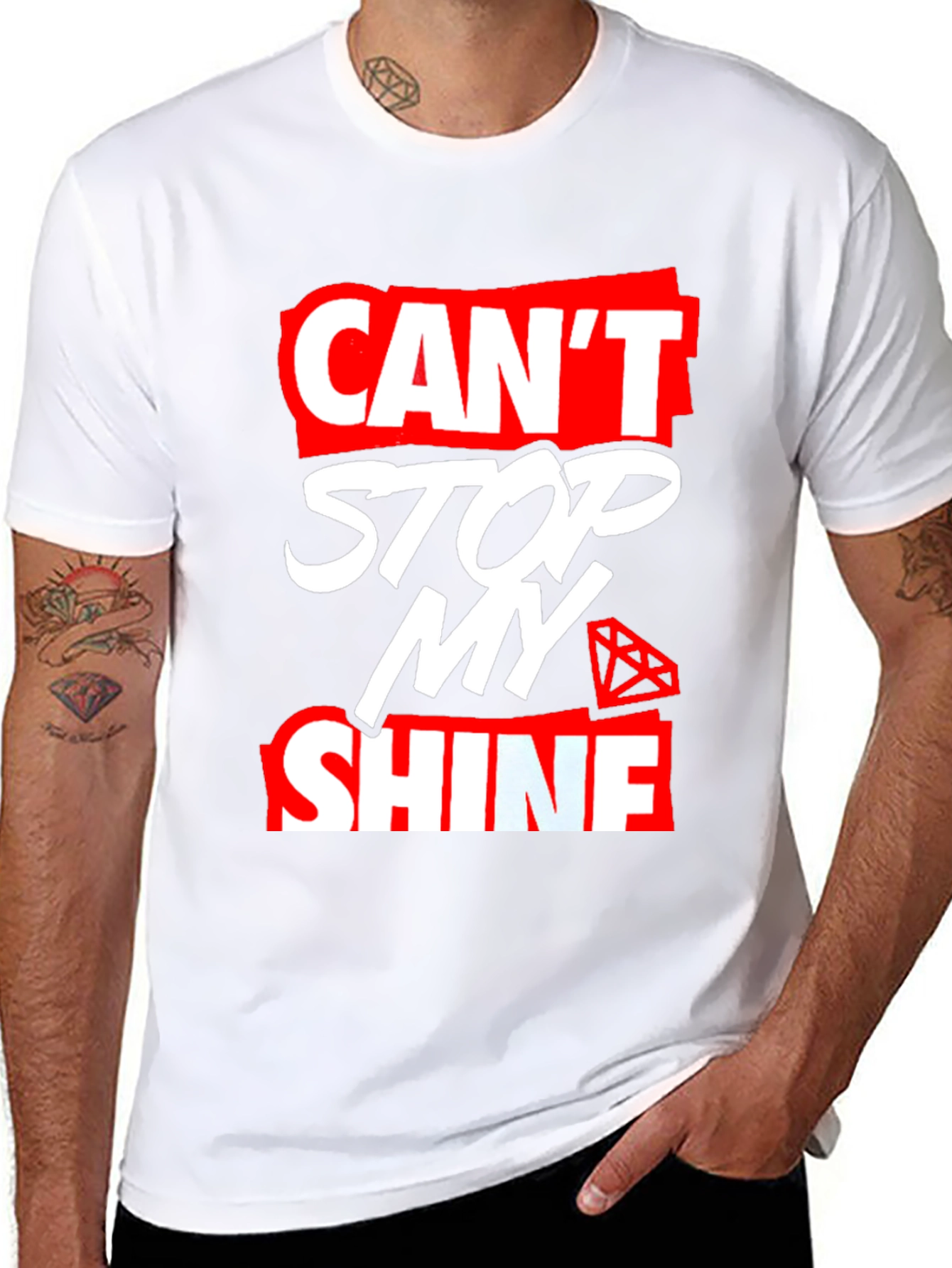 Cant Stop My Shine Graphic Tee - Trendy Style