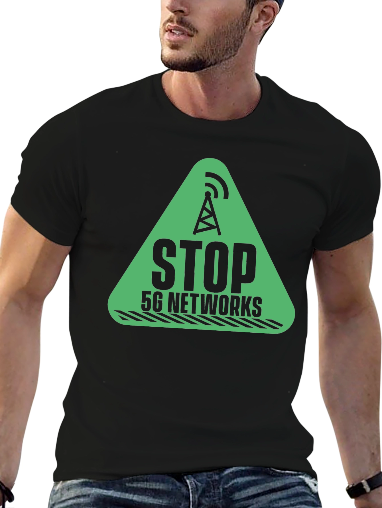 Stop 5G Networks Black T-Shirt