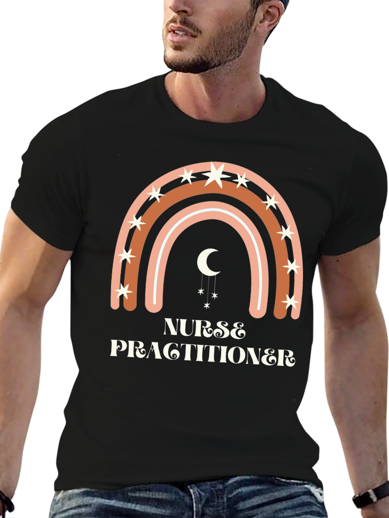 Nurse Practitioner Boho Rainbow T-Shirt