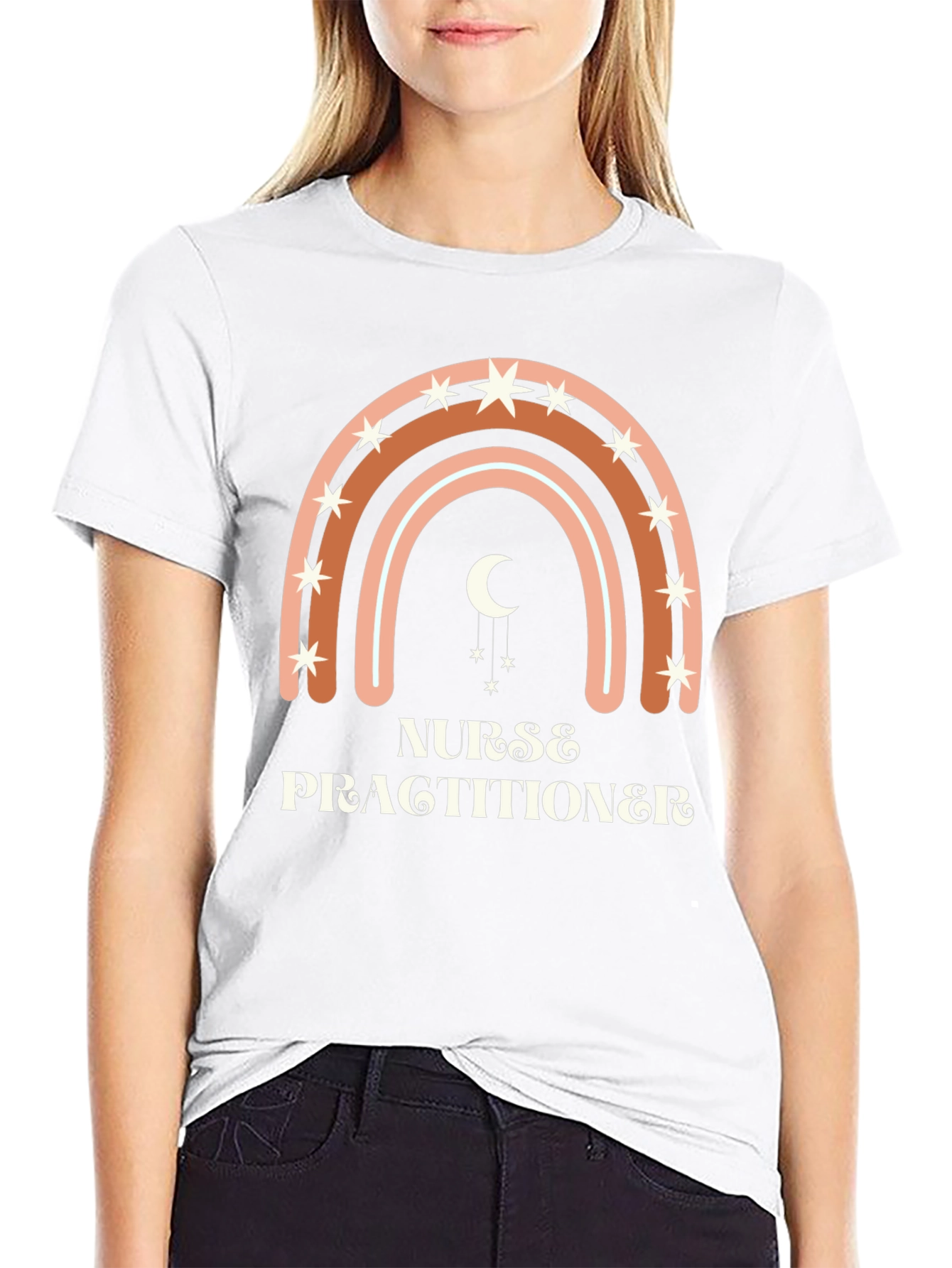 Nurse Practitioner Boho Rainbow T-Shirt