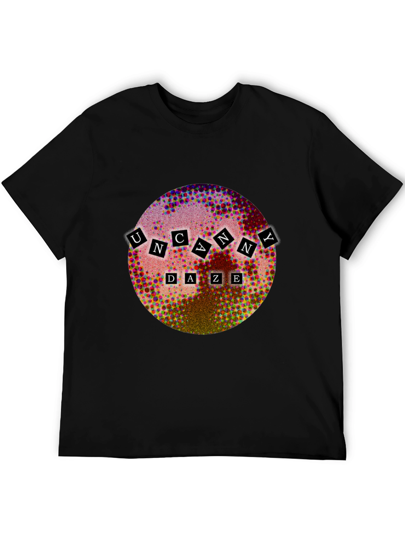 Uncanny Daze Graphic Tee - Stylish Mens Black T-Shirt