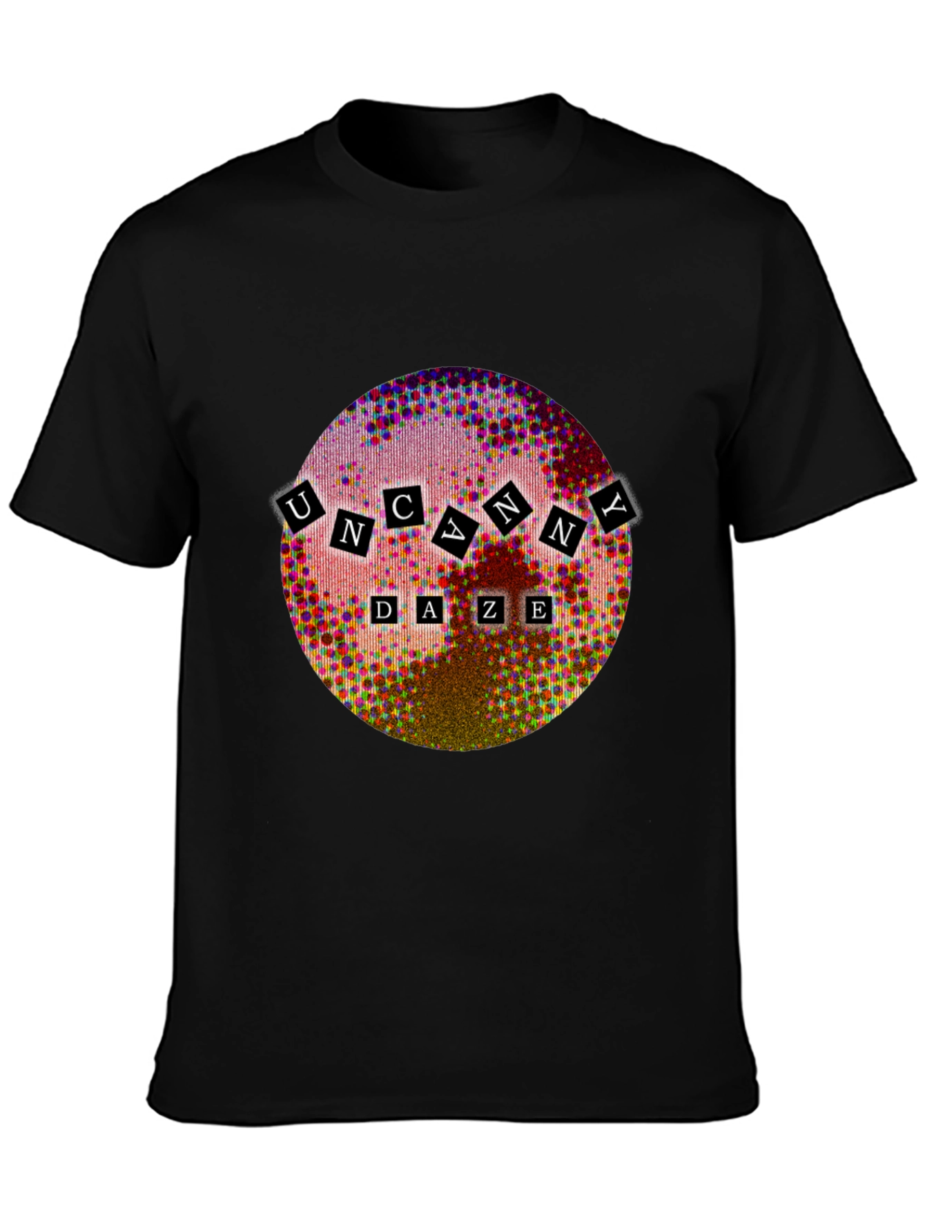 Uncanny Daze Graphic Tee - Stylish Mens Black T-Shirt