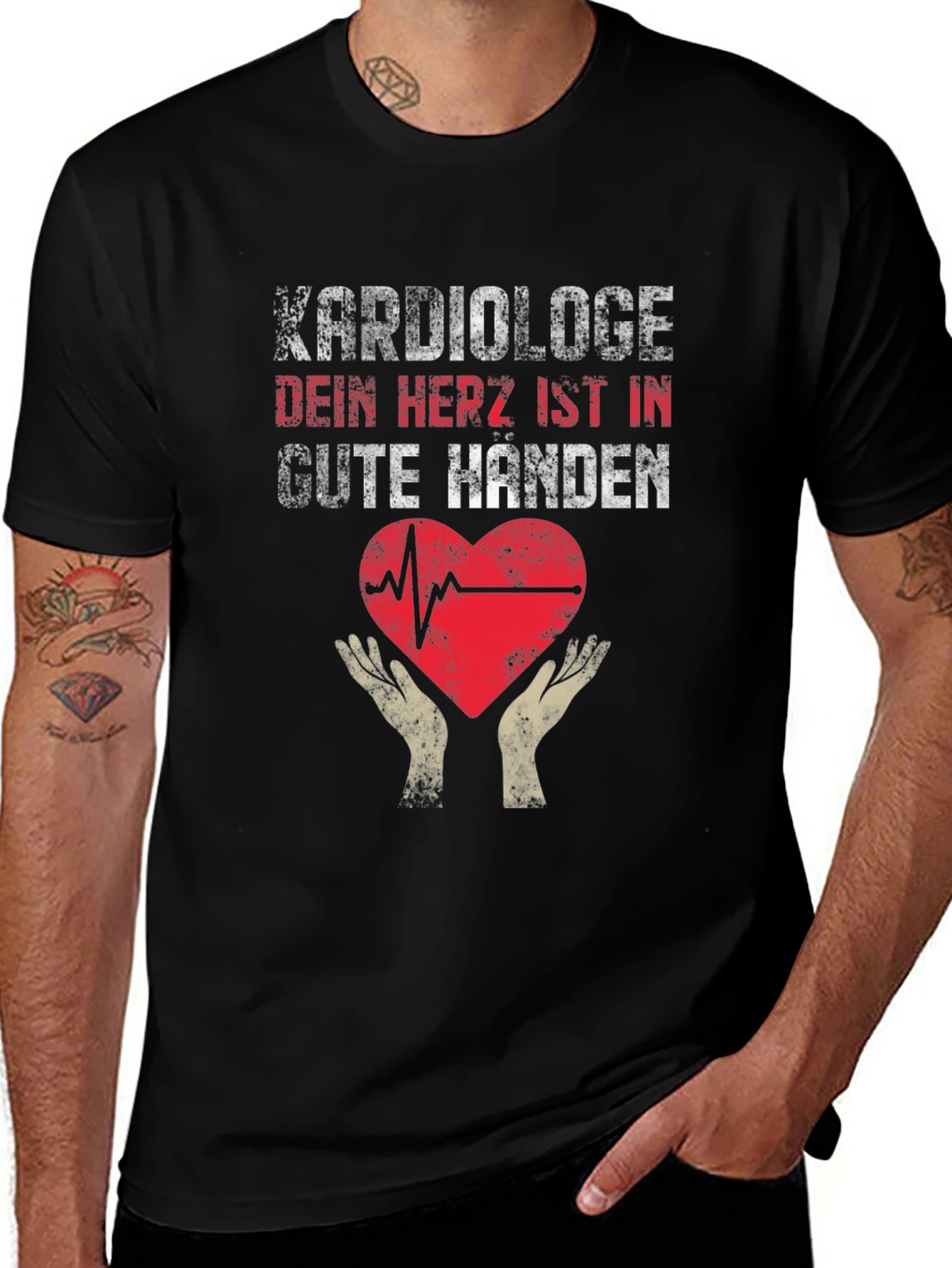 Cardiologist Heart Hands Graphic Tee