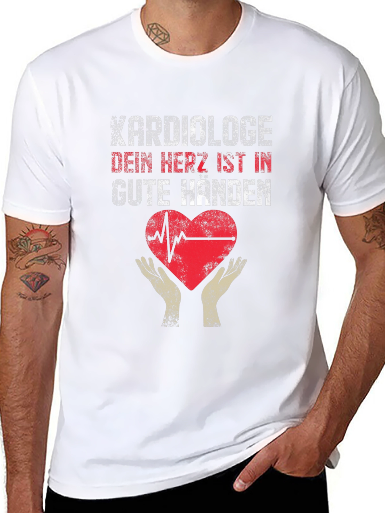 Cardiologist Heart Hands Graphic Tee