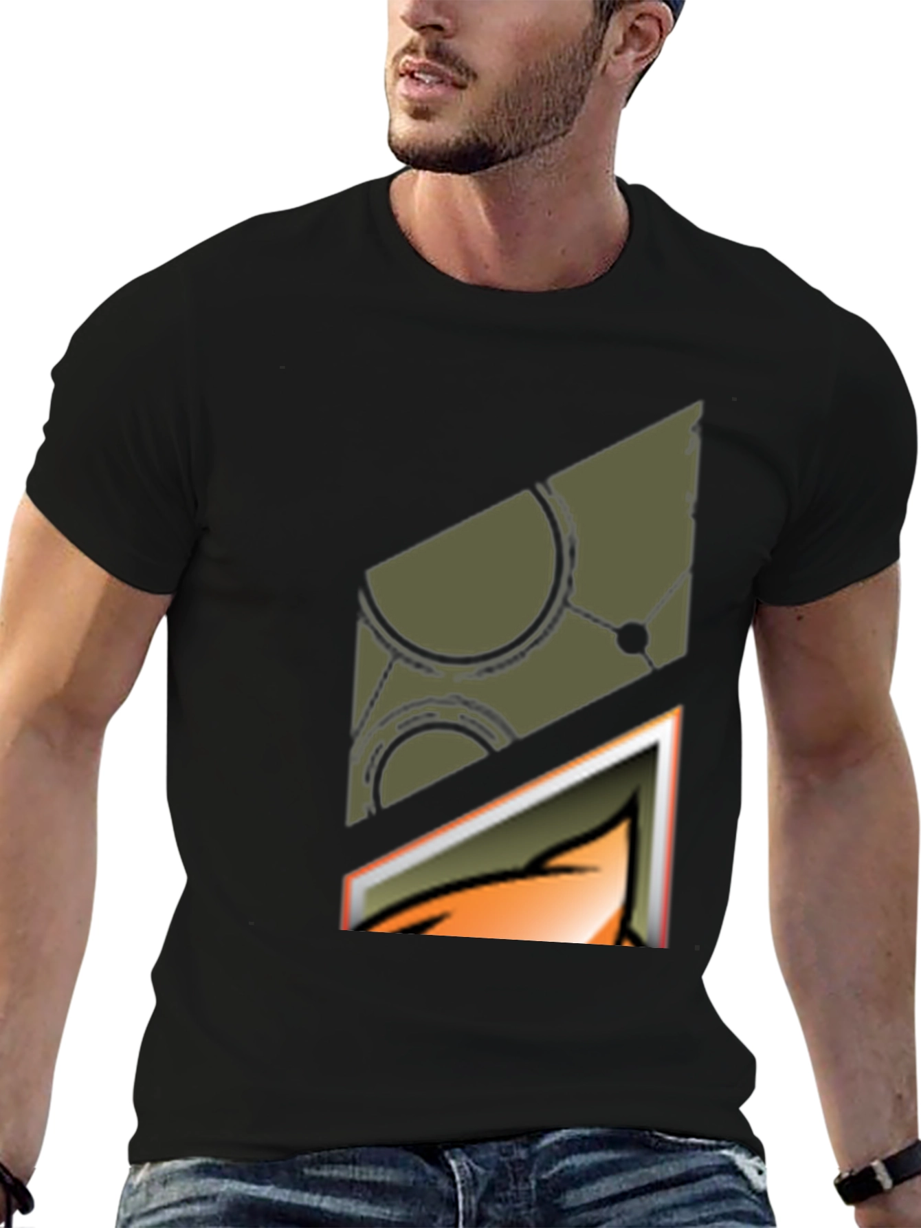 Graphic Print Black T-Shirt - Cool Design