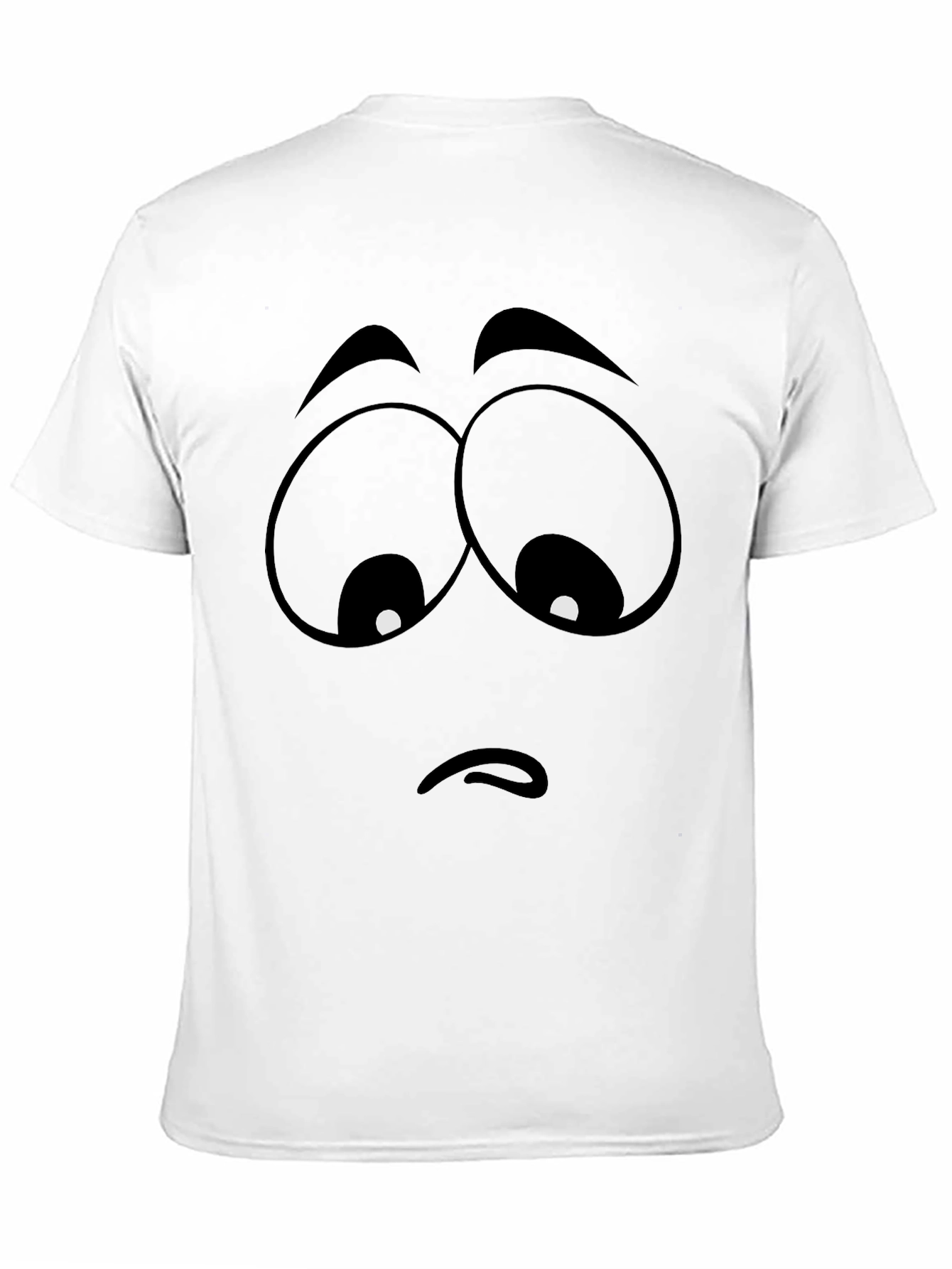 Sad Emoji Graphic Black T-Shirt