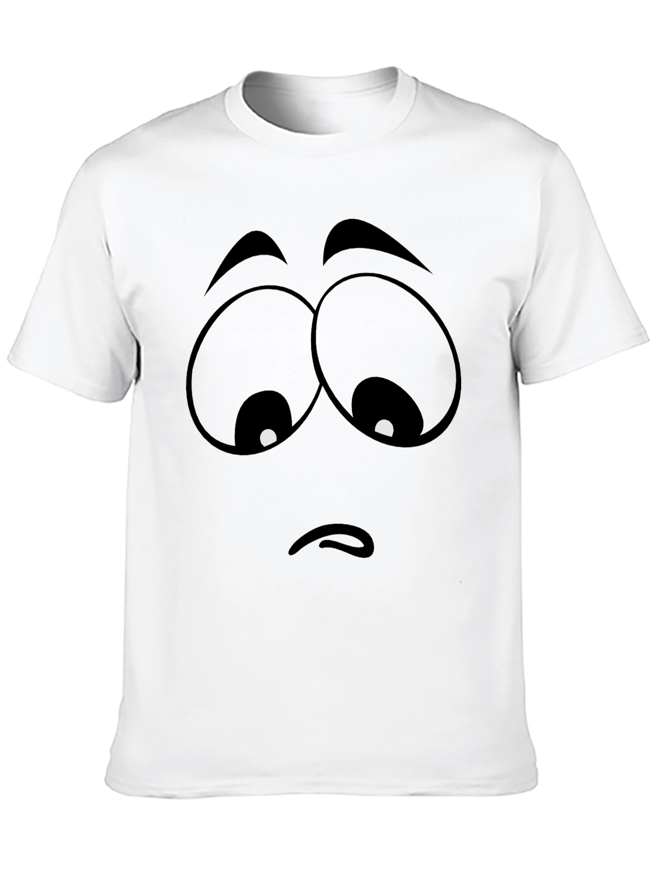 Sad Emoji Graphic Black T-Shirt