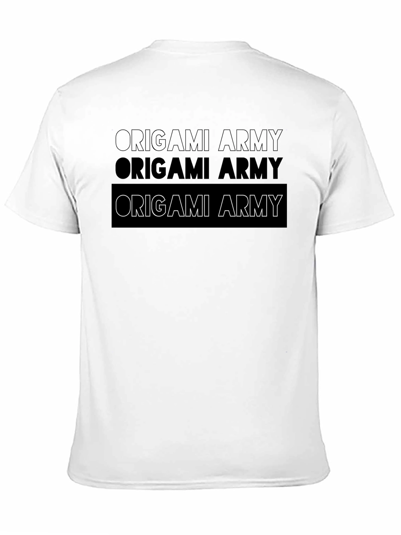 Origami Army Graphic Black T-Shirt