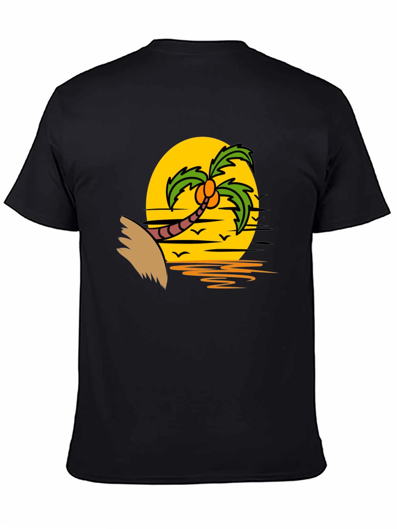Tropical Sunset Palm Tree Graphic T-Shirt