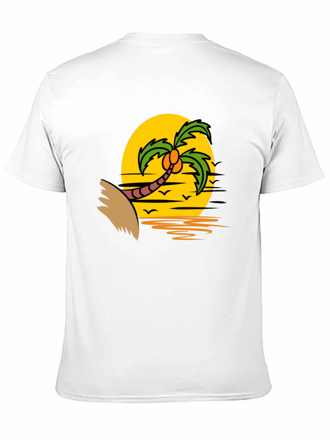Tropical Sunset Palm Tree Graphic T-Shirt