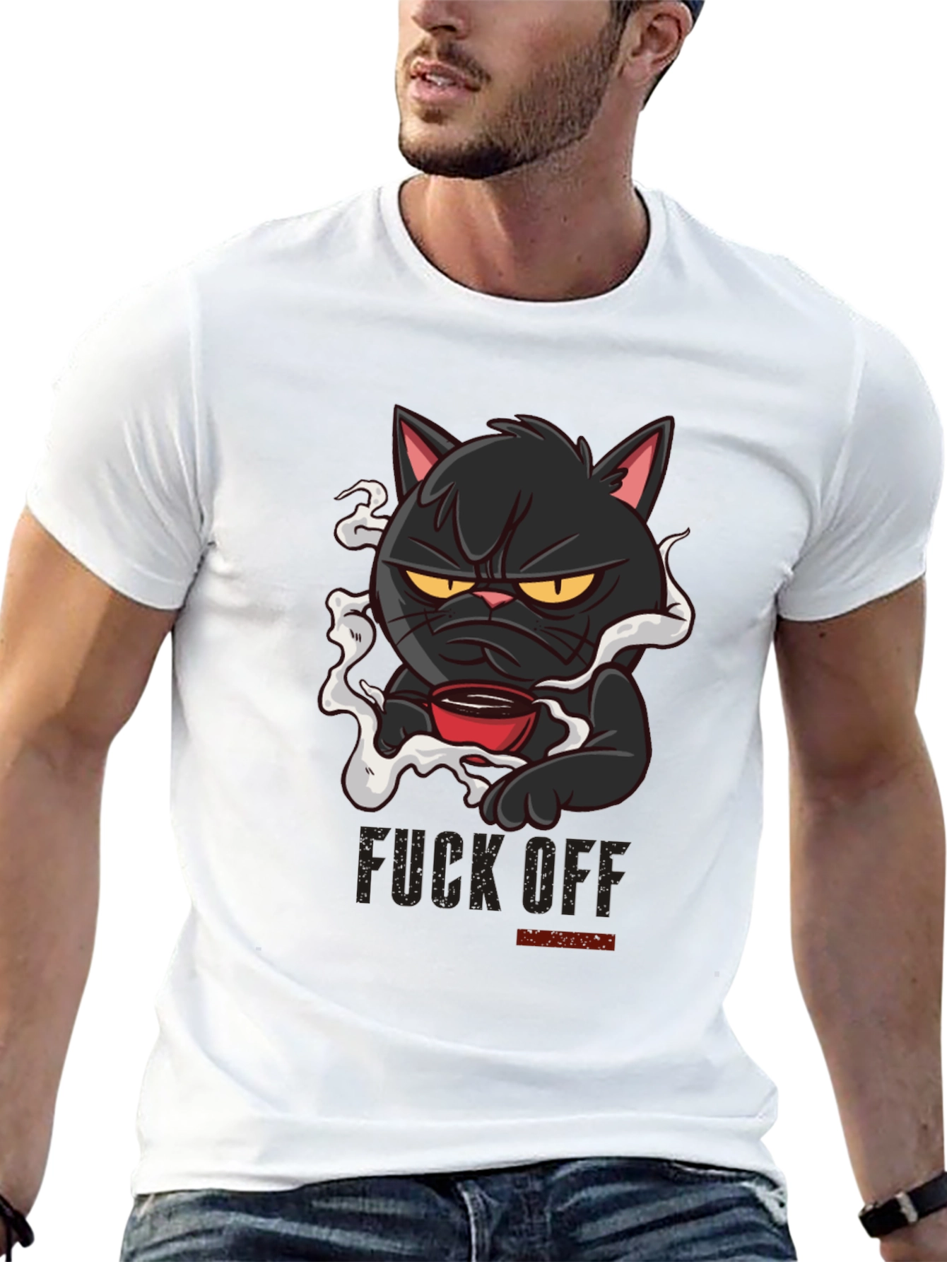 Grumpy Cat Coffee T-Shirt - Black