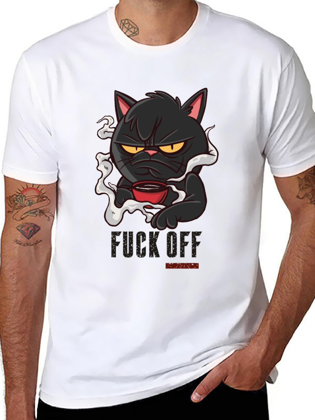Grumpy Cat Coffee T-Shirt - Black