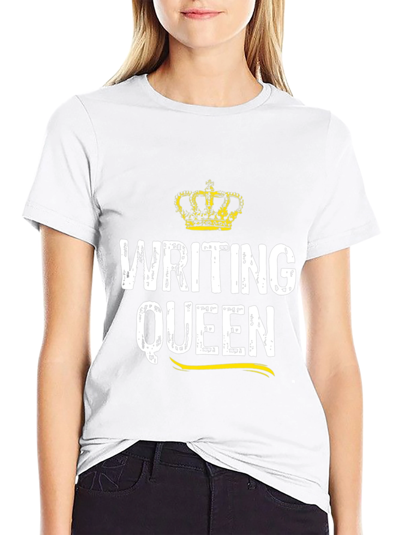 Writing Queen Black Tee