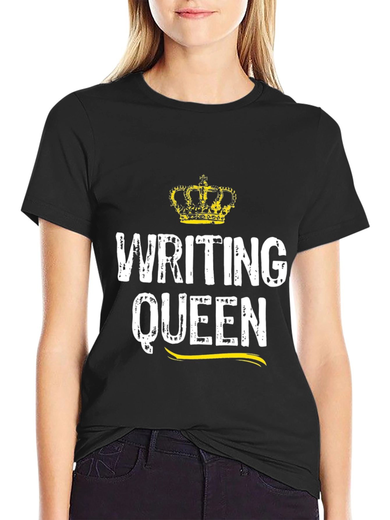 Writing Queen Black Tee
